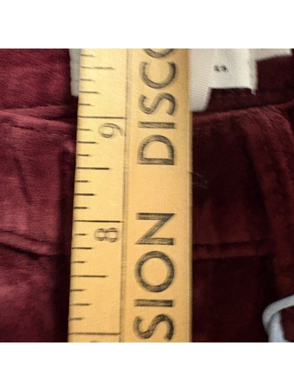 Frame Denim Le High Skinny Velvet Pants Womens 23 Burgundy Pinot Red Corduroy - Picture 11 of 14